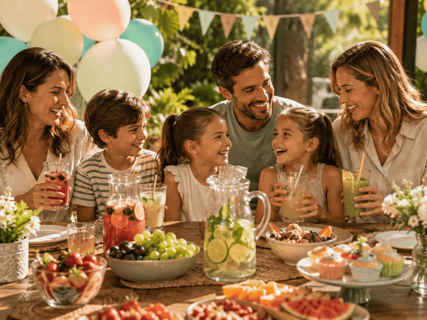Cumpleaños familiar con bebidas funcionales VS22