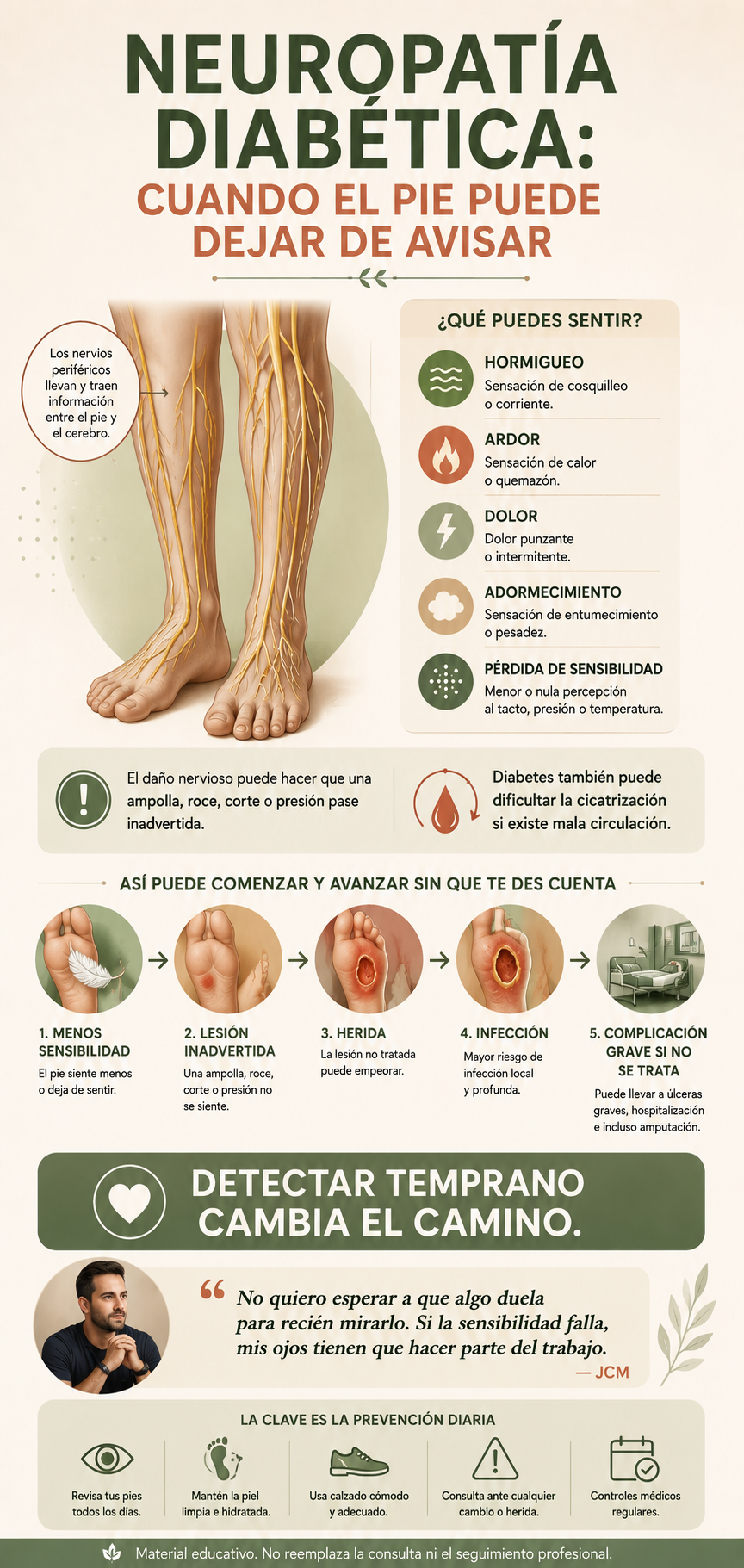 Nervios, sensibilidad y pies